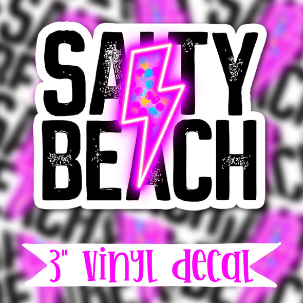 V161 Salty Beach - Vinyl Sticker Decal