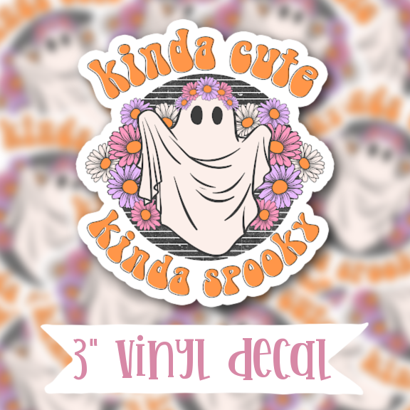V173 Kinda Cute Kinda Spooky - Vinyl Sticker Decal