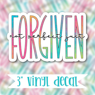 V173 Not Perfect Just Forgiven - Vinyl Sticker Decal