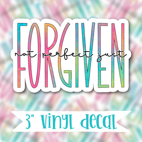 V173 Not Perfect Just Forgiven - Vinyl Sticker Decal
