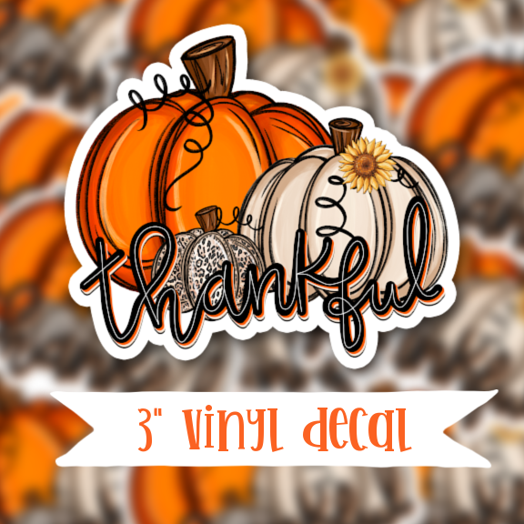 V177 Thankful - Vinyl Sticker Decal