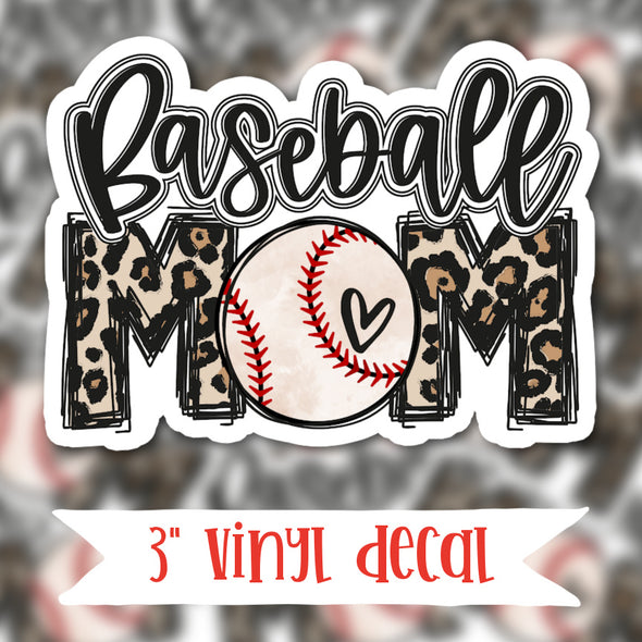 V179 Baseball Mom - Vinyl Sticker Decal