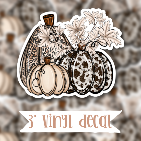 V182 Fall Pumpkins - Vinyl Sticker Decal