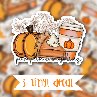 V186 Pumpkin Everything  - Vinyl Sticker Decal