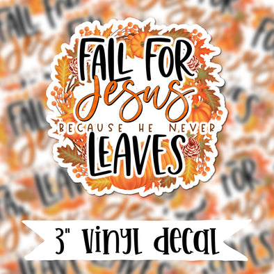 V23 Fall For Jesus - Vinyl Sticker Decal