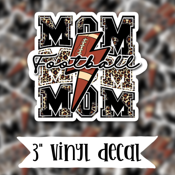 V24 Football Mom - Vinyl Sticker Decal