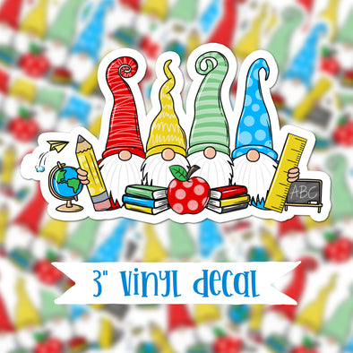 V31 School Gnome - Vinyl Sticker Decal