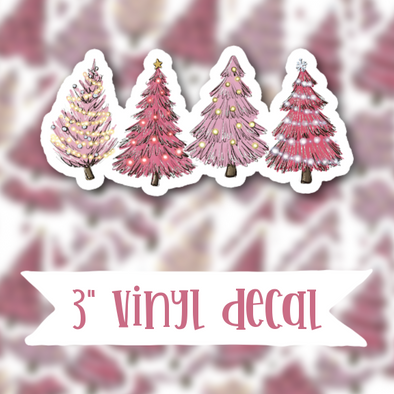 V32 Pink Trees - Vinyl Sticker Decal