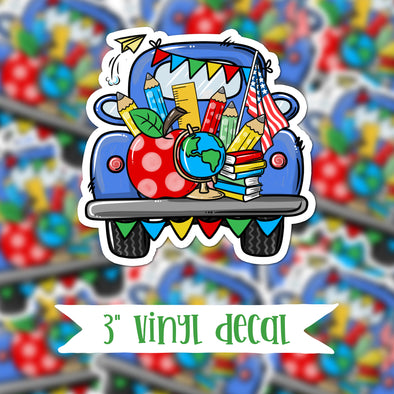 V34 Blue Truck - Vinyl Sticker Decal