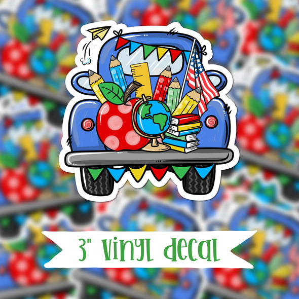 V34 Blue Truck - Vinyl Sticker Decal