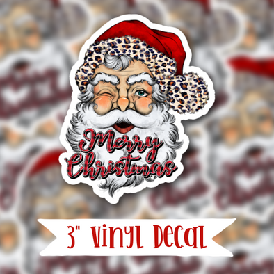 V35 Merry Christmas Santa - Vinyl Sticker Decal