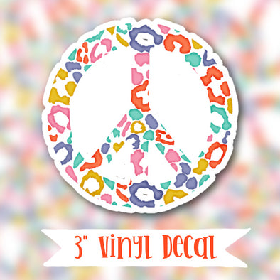 V49 Peace Sign - Vinyl Sticker Decal