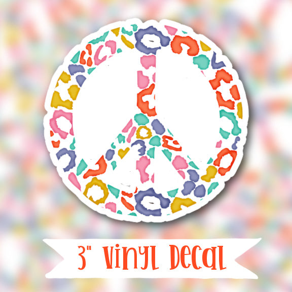 V49 Peace Sign - Vinyl Sticker Decal