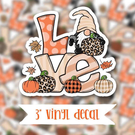 V55 Love Gnome - Vinyl Sticker Decal