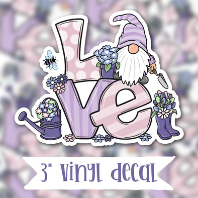 V66 Purple Love Gnomes - Vinyl Sticker Decal