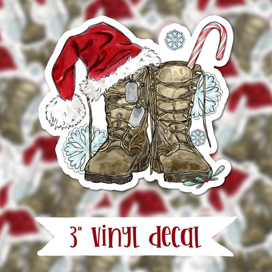V6 Christmas Boots - Vinyl Sticker Decal