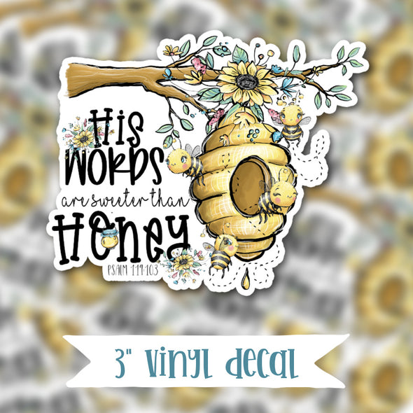 V73 His Words - Vinyl Sticker Decal