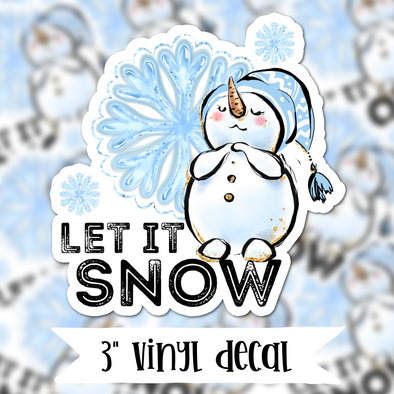 V7 Let It Snow - Vinyl Sticker Decal