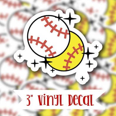 V86 Softball & Baseball - Vinyl Sticker Decal