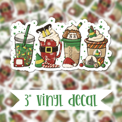 V8 Coffee - Vinyl Sticker Decal