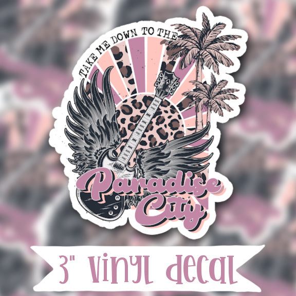 V9 Paradise City - Vinyl Sticker Decal
