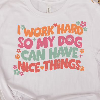 I Work Hard So My Dog Can Have Nice Things - DTF Transfer