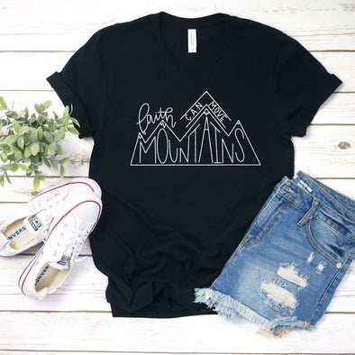 Faith Can Move Mountains  -  Screen Print Transfer