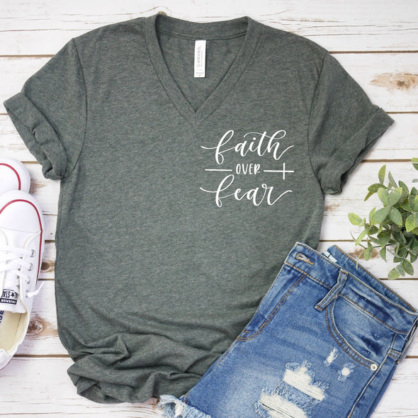PACK OF 10 Faith Over Fear Pocket Patch - Screen Print Transfer