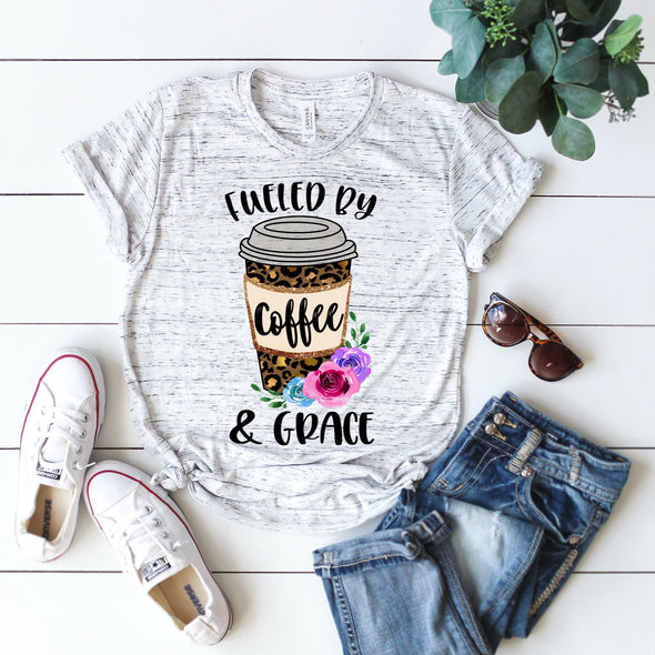Fueled By Coffee & Grace - Sublimation Transfer