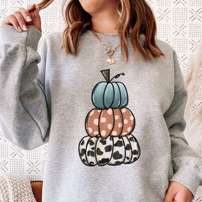 ADULT Pumpkin Trio Cow -  Screen Print Transfer