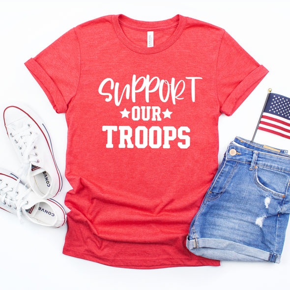 N1 WHITE Support Our Troops -  Screen Print Transfer