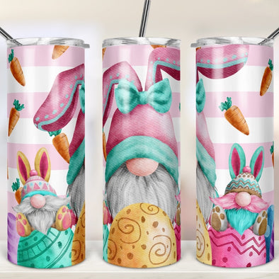 Easter Gnome - 20 oz Skinny Tumbler Sublimation Transfers