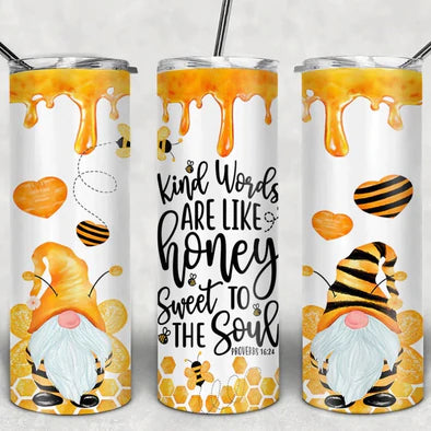 Kind Words - 20oz Stainless Steel Skinny Tumbler (COMPLETED ITEM)