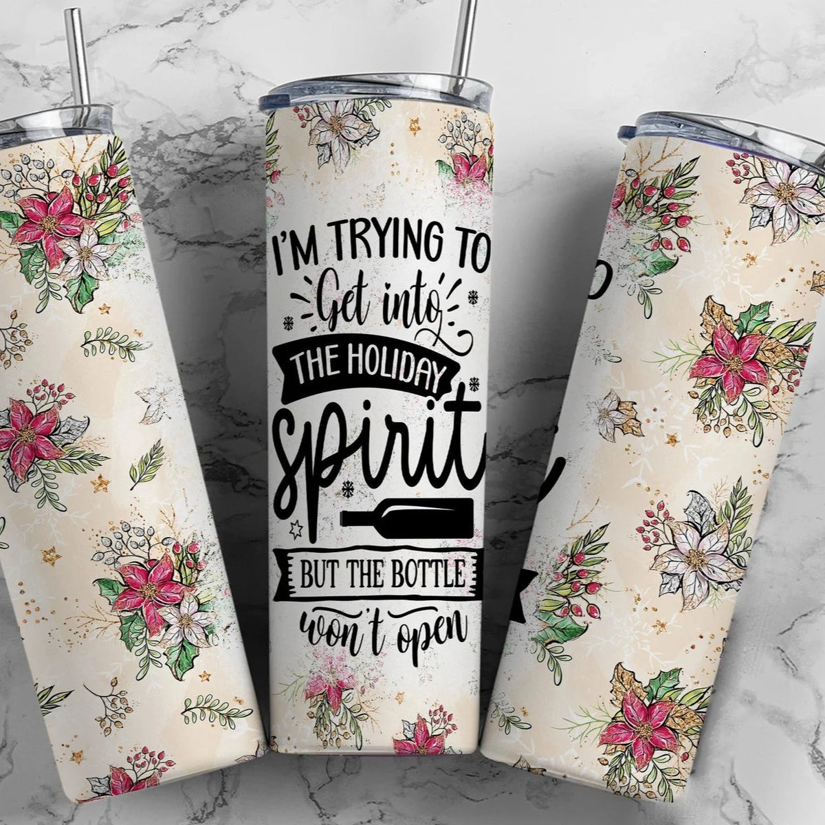 Bottle Won't Open 20 oz Skinny Tumbler Sublimation Transfers Krafty