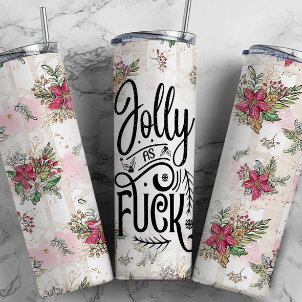 Jolly As - 20 oz Skinny Tumbler Sublimation Transfers