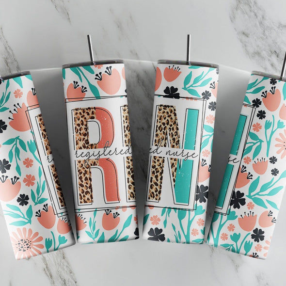 Registered Nurse - 20 oz Skinny Tumbler Sublimation Transfers
