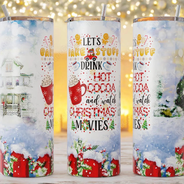 Let's Bake Stuff - 20 oz Skinny Tumbler Sublimation Transfers