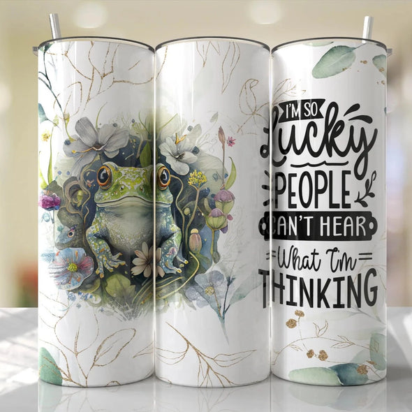 I'm So Lucky - 20 oz Skinny Tumbler Sublimation Transfers