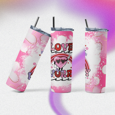 Love More  - 20 oz Skinny Tumbler Sublimation Transfers