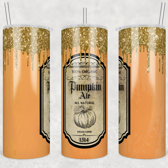 Pumpkin Ale - 20 oz Skinny Tumbler Sublimation Transfers