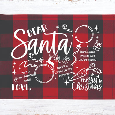 Placemat Dear Santa (1) -  Screen Print Transfer