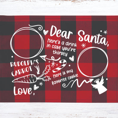 Placemat Dear Santa (4) -  Screen Print Transfer