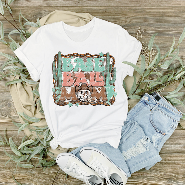 Western Mom Baseball Rope - DTF