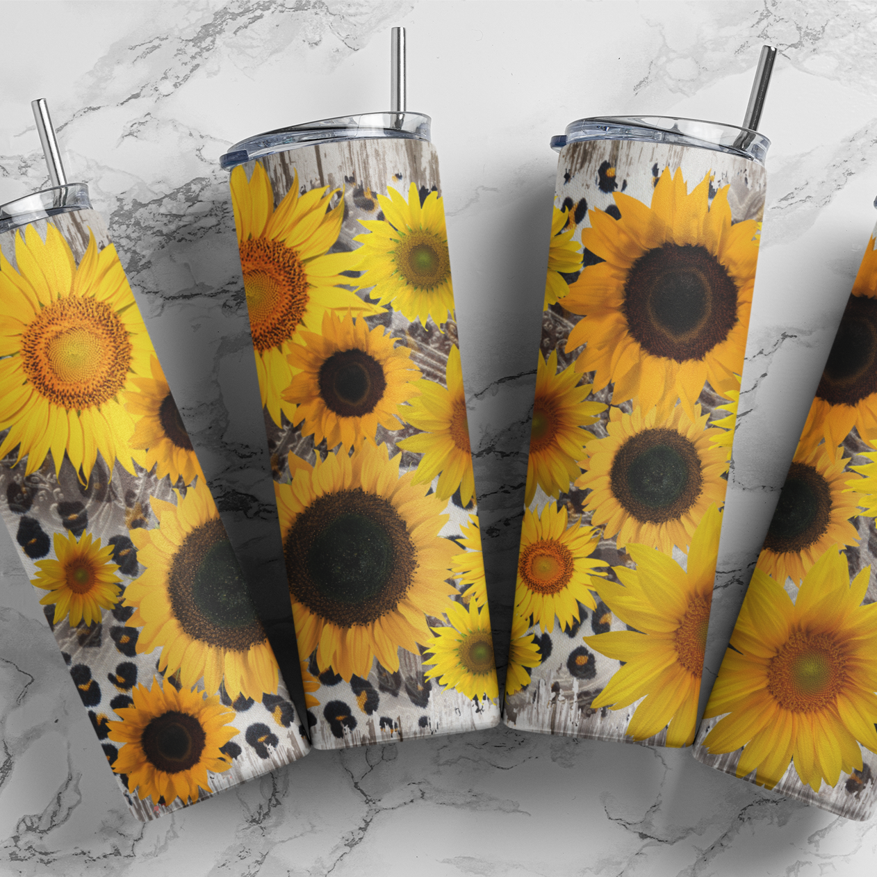 Leopard Daisy Tumbler