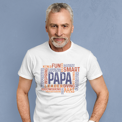 Papa Word Art Colored - DTF Transfer