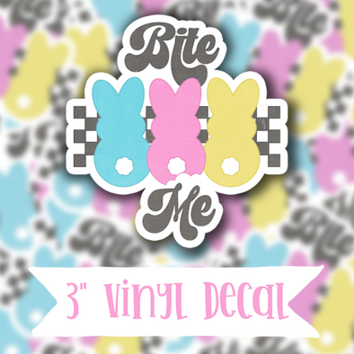 V145 Bite Me Bunnies - Vinyl Sticker Decal