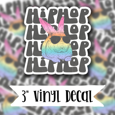 V154 Hip Hop Easter Bunny - Vinyl Sticker Decal