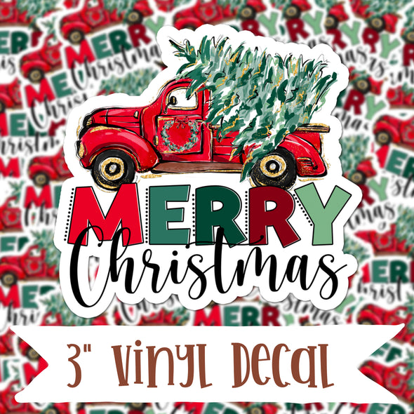 V61 Merry Christmas - Vinyl Sticker Decal