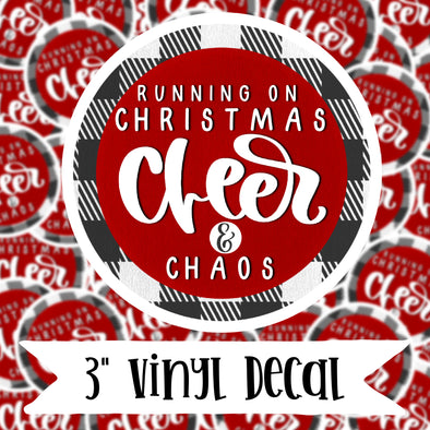 V66 Running on Christmas Cheer - Vinyl Sticker Decal